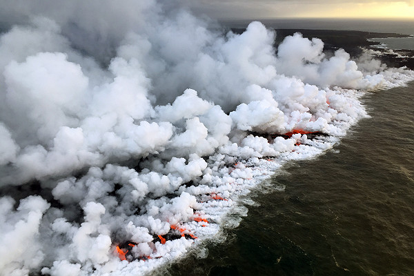 Kīlauea Volcano Lava Flow Ocean Entry