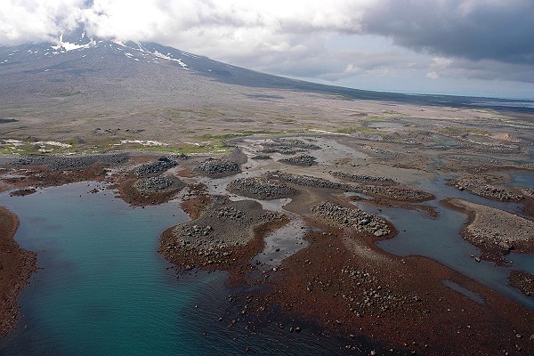 Low Tide on Augustine Volcano
