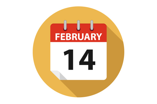 Vector Calendar Valentines Day
