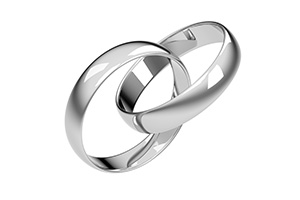 3D Wedding Rings Platinum