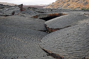 Circular Fractures in Pahoehoe Lava