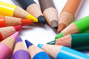 Colored Pencils Macro