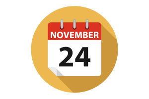 Vector Calendar Thanksgiving Day 2016