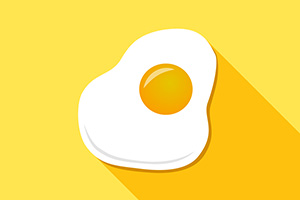 Vector Cooked Egg