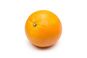 Navel Orange on White