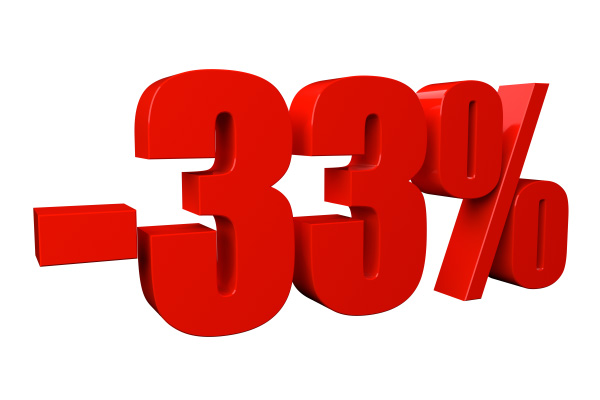 3D 33 Percent Off