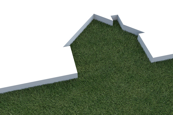 3D Green Home Cutout