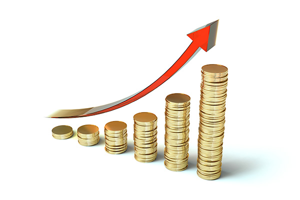 3D Growing Revenue Graph
