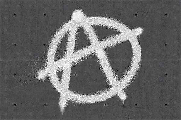 Anarchy Symbol Block Wall