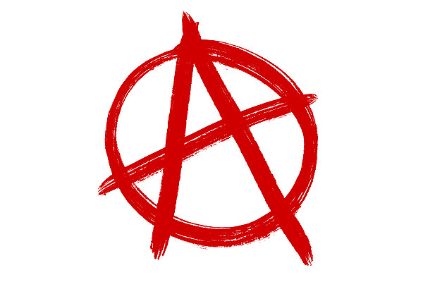 Anarchy Symbol On White