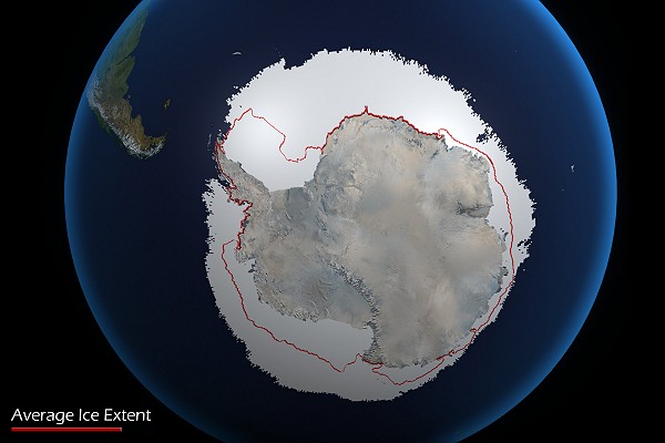 Antarctica Average Ice Extent