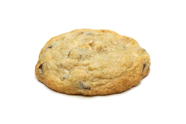 Chocolate Chip Cookie on White