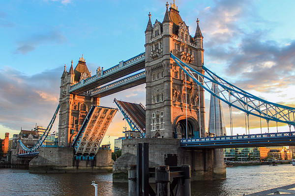 London England Tower Bridge Sunset