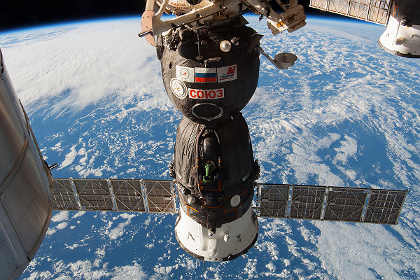 Russian Soyuz Spacecraft Attached to ISS
