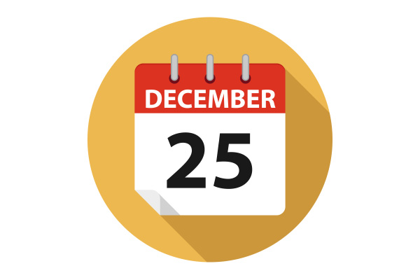 Vector Calendar Christmas Day