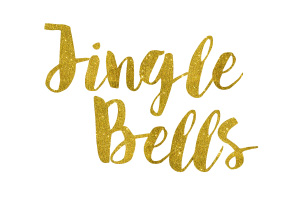Jingle Bells Gold Foil Text
