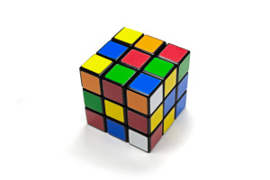 Rubiks Cube on White
