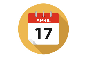 Vector Calendar Easter Monday 2017