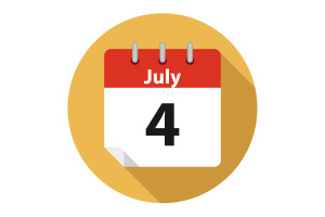 Vector Calendar Independence Day