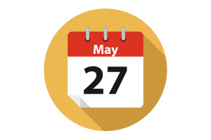 Vector Calendar Memorial Day 2019