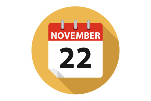 Vector Calendar Thanksgiving Day 2018